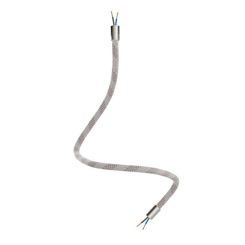 Kit tubo flessibile Creative-cables rivestito in tessuto colore titanio satinato KFLEX60TISRM72  01