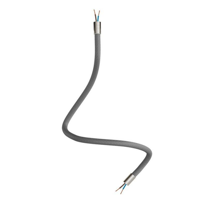 Kit tubo flessibile Creative-cables rivestito in tessuto RM75 colore titanio satinato- KFLEX60TISRM75 01