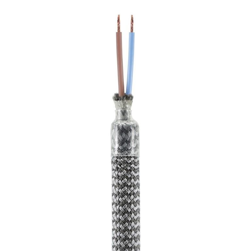 Kit tubo flessibile Creative-cables rivestito in tessuto RM75 colore titanio satinato - KFLEX60TISRM75 02