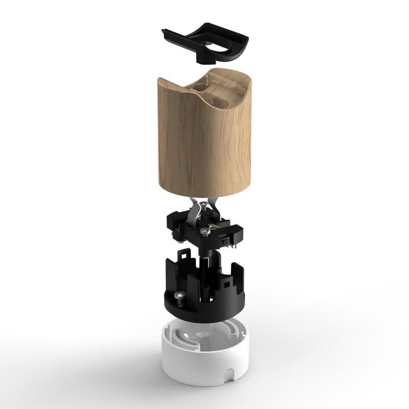 Kit portalampada Creative-cables esse14 attacco s14d colore legno neutro - KPLS14D2FLPLW 02