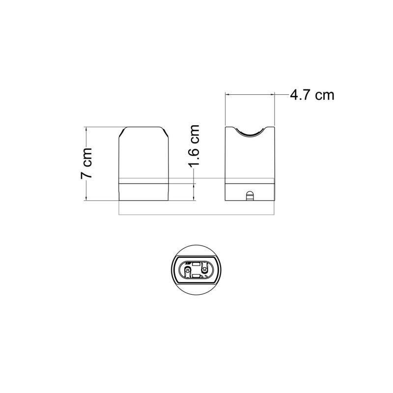 Kit portalampada Creative-cables esse14 attacco s14d colore legno neutro - KPLS14D2FLPLW 03