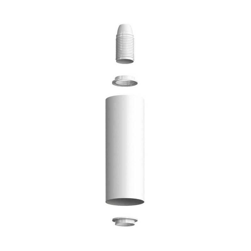 Kit tubo Creative-cables per faretto con portalampada doppia ghiera attacco E14 colore bianco opaco - KSPOTME14VBO 02