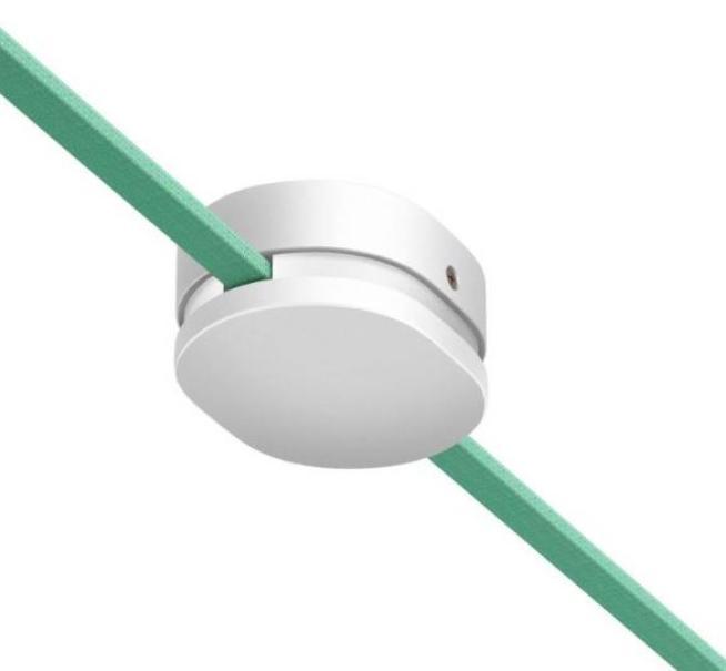 Rosone ovale Creative-Cables Filu00e8 con 2 fori laterali colore bianco - RLCAT12 02