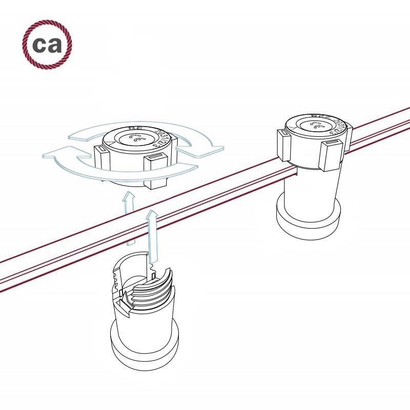 Cavo al metro Creative-cables in tessuto - per catenaria effetto seta colore marrone XZ15CM27 03