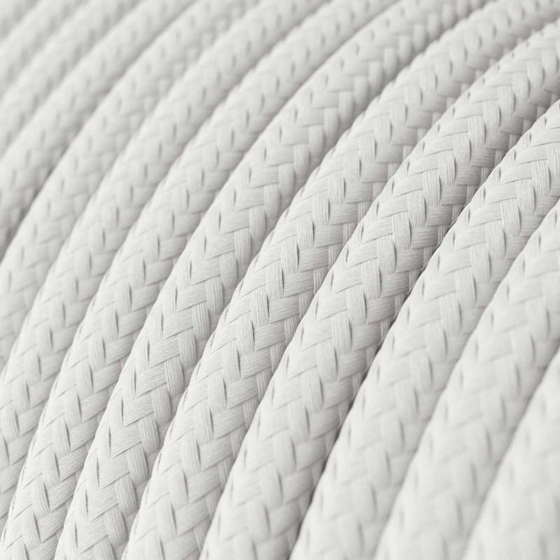 Cavo al metro Creative-cables rivestito in tessuto - Effetto Seta Bianco compatibile con Sistema Eiva IP65 XZ2SM01 02