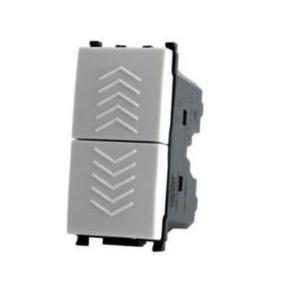 Doppio pulsante gem compatibile con vimar plana 14066 10a bianco - 622b gem-f622bi