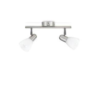Faretto 2 luci  burlap in metallo attacco e14 ip20 nickel - 5023217e7