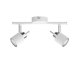 Faretto 2 luci  meranti in metallo attacco gu10 ip20 bianco - 46531200