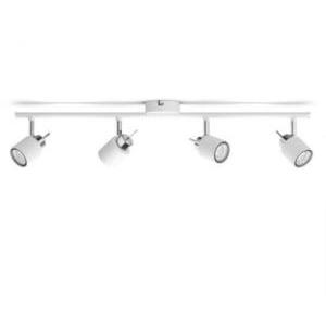 Faretto 4 luci  meranti in metallo attacco gu10 ip20 bianco - 46535000