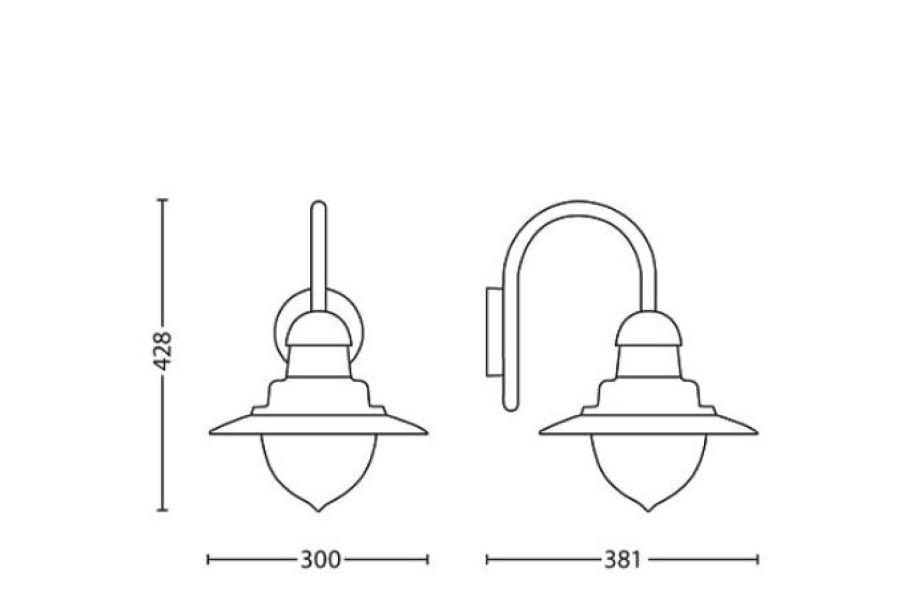 Lampada da parete Philips Raindrop 1xE27 IP44 bronzo - 0165206PN 03