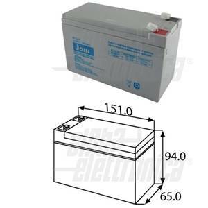 Batteria al piombo agm 12v 9ah faston 6,3 bp12-10/6,3