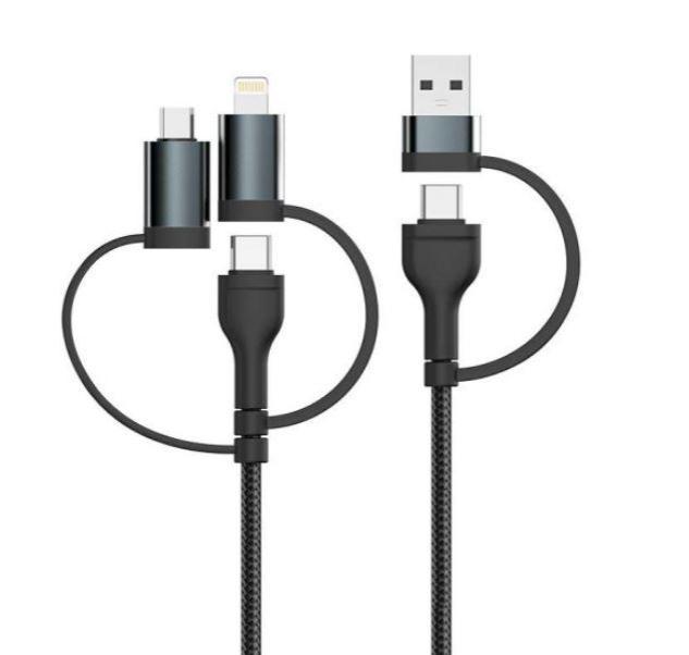 Cavo di ricarica 5IN1 V-tac con adattatori PD USB+C 1,2 metri nero VT-5323 - 7747 01