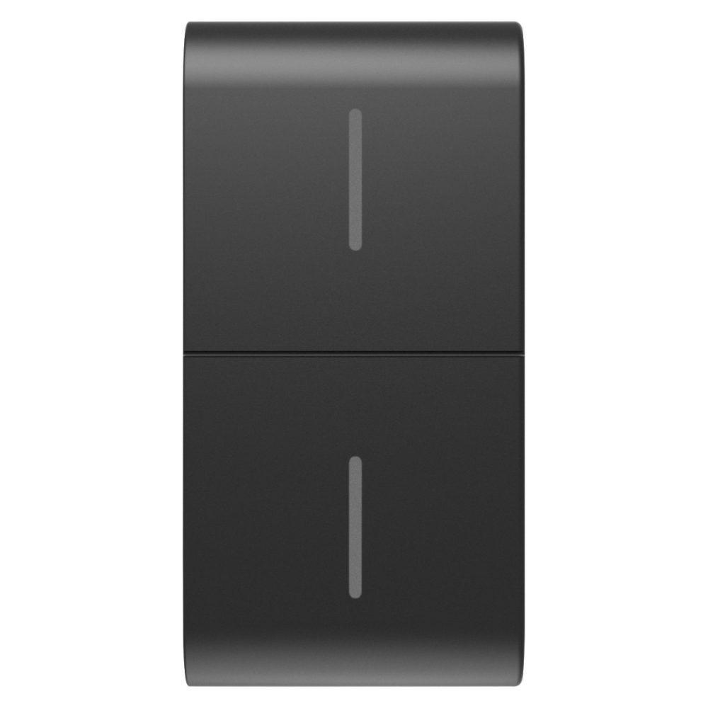 Tasto intercambiabile Gewiss per pulsantiera - 1 modulo nero satinato Chorusmart GW12819 01