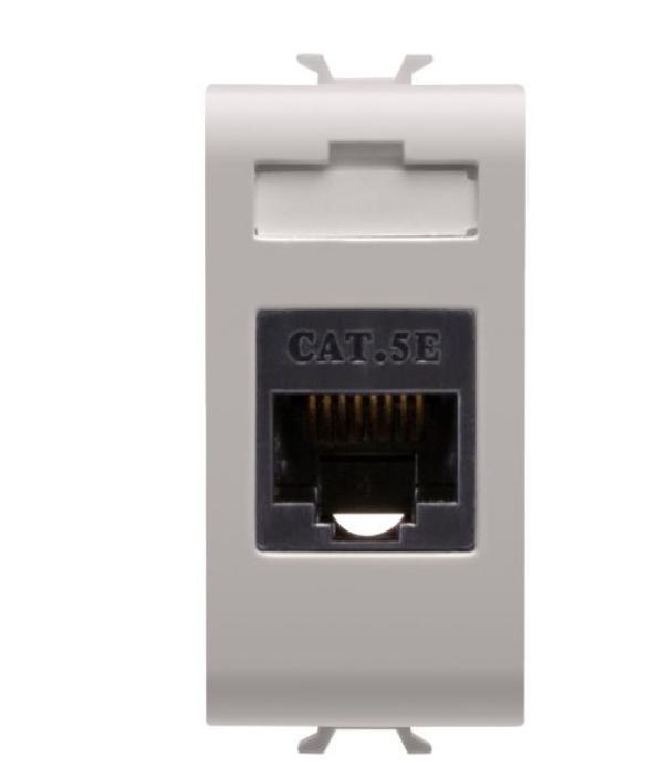 Presa RJ45 Gewiss Chorusmart Categora 5E 1M beige satinato - GW13421 01