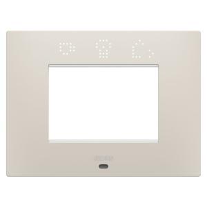 Placca ego smart  gw16003snb - 3 posti beige naturale churosmart