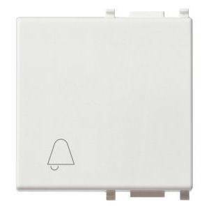 Plana tasto intercambiabile illuminabile 2 moduli con simbolo campanello 14022.c