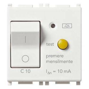 Plana interruttore automatico magnetotermico differenziale 1 polo + neutro c10 10ma 14411.10