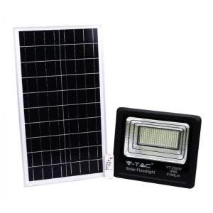 Kit proiettore led e pannello solare  3100 lumen 4000k ip65 nero - vt-200w - 8577