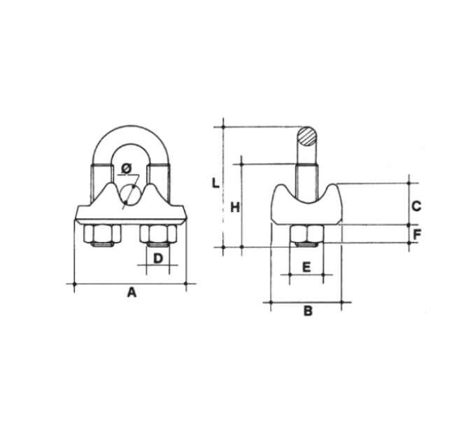 Morsetto a cavallotto Carfer da 5mm acciaio inox - D020172805 02