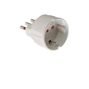 Adattatore schuko  materiale elettrico 2p+t 16a bianco - rs7701b