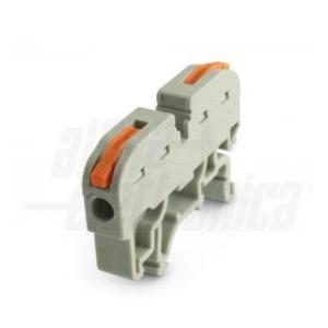 Connettore rapido serrafilo  1 polo barra guida din  - 542-21