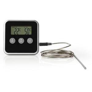 Termometro per carne  0-250 gradi argento nero - kath105bk