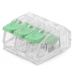 Connettore rapido serrafilo  1 polo 3 morsetti cavo 4mmq 10 pezzi -542-63-01