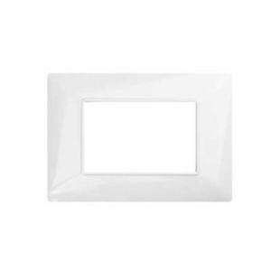 Placca joy 3 moduli compatibile con bticino matix am4803bbn bianco  - m8003-01 joy-p5003-bi