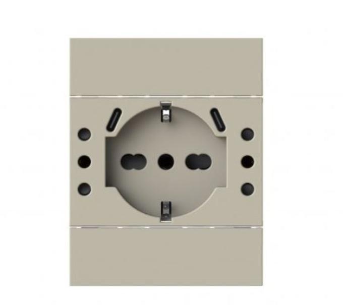 Presa multistandard 4Box Usb P503 compatibile Bticino Livingnow sabbia - 4BUSBP503.KM 01