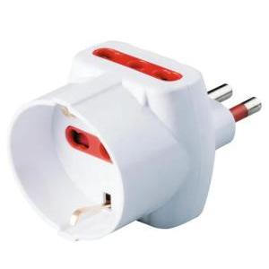 Adattatore triplo  materiale elettrico standard it30 -p11-s11 bianco -rs7704b