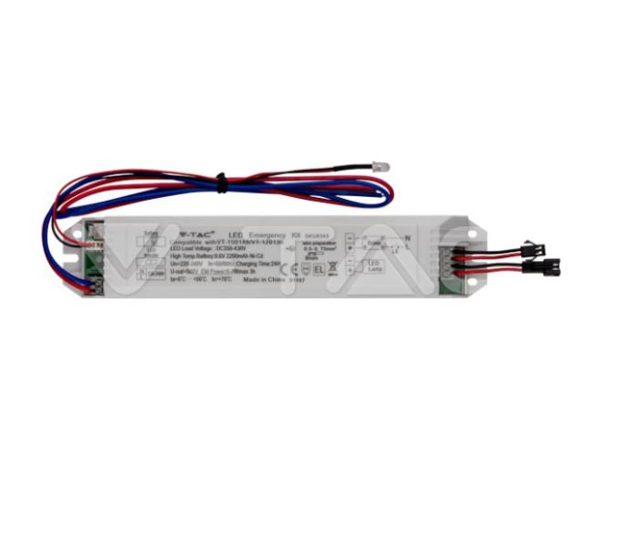 Kit emergenza V-tac per plafoniera stagna 54w batteria 2200mAh - 8343 01