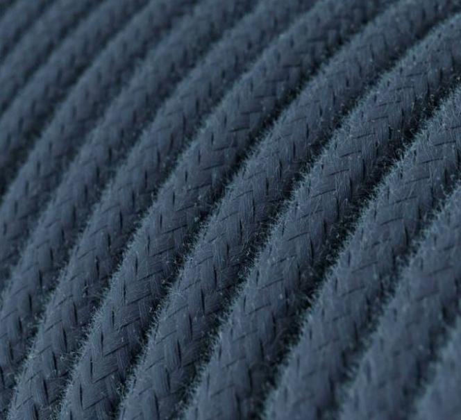 Cavo tessile al metro Creative-Cables in cotone grigio pietra RC30 2x0,75mm - XZ2RC30 02