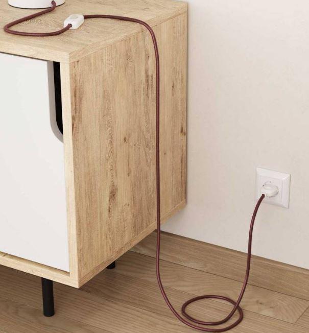 Cavo tessile al metro Creative-Cables in cotone marsala RX11 2x0,75mm - XZ2RX11 03