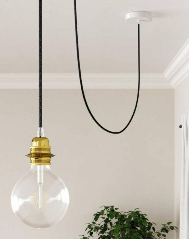 Cavo tessile al metro Creative-Cables effetto sera nero carbone lucido e glitterato RL04 2x0,75mm - XZ3RL04 04