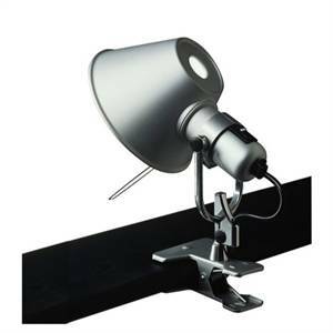 Lampada tolomeo faretto orientabile a pinza in alluminio lampadina alogena 70w attacco e27 a005800