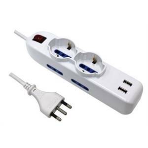 Multipresa 2 prese universali + 4 bipasso + 2 usb 62087