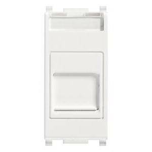 Plana presa rj45 cat6 utp con portello colore bianco 14337.6