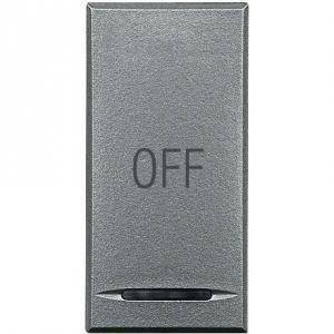 Axolute copritasto 1 funzione con lente illuminabile simbolo off colore tech hc4915aa