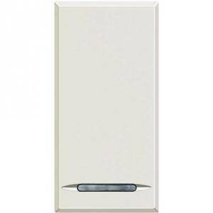 Axolute copritasto 1 funzione con lente illuminabile 1 modulo  colore bianco hd4915
