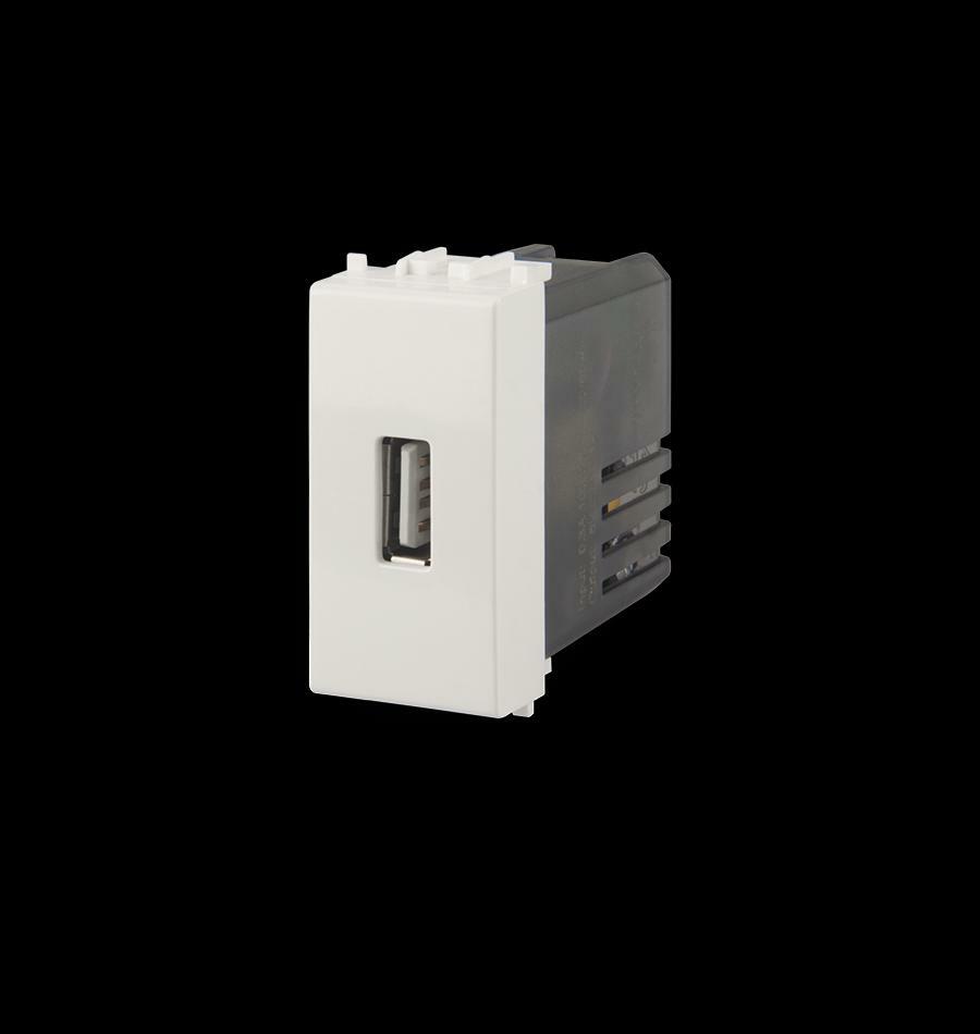 4 box 4 box presa usb con connettore tipo c e tipo a 2.1a bticino axolute bianco 4b.hd.usb - foto 1