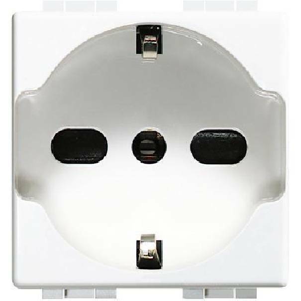 bticino bticino luna presa schuko 2 poli + terra 16a colore bianco c4140/16 - foto 1