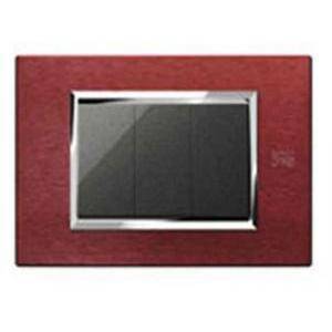 Nea expi' placca 3 moduli alluminio colore rosso 13903.rs