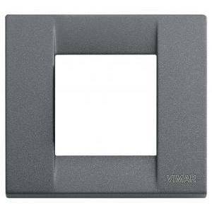 Idea placca classica 1-2 moduli in metallo pressofuso colore ardesia 17092.46