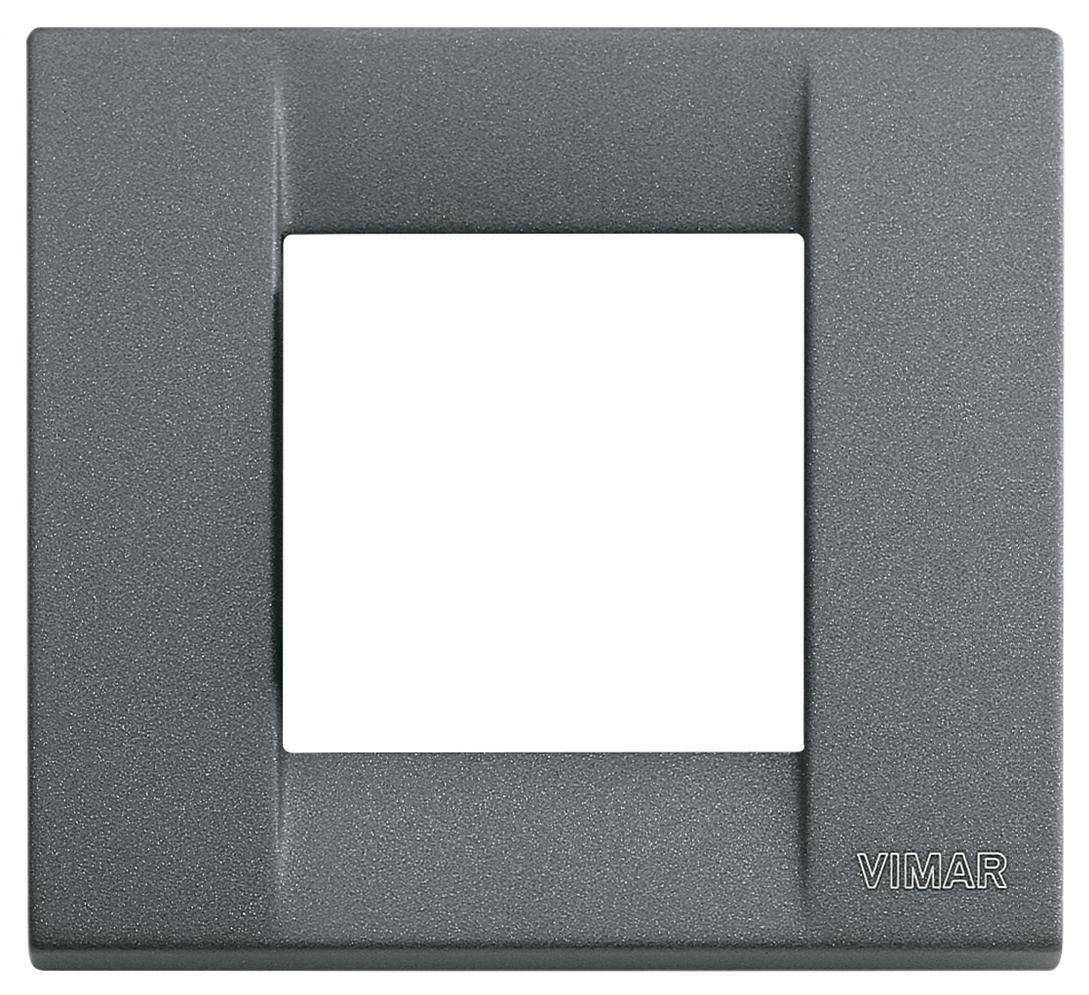 vimar vimar idea placca classica 1-2 moduli in metallo pressofuso colore ardesia 17092.46 - foto 1