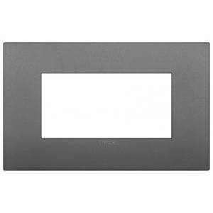 Arke' placca classic in tecnopolimero 4 moduli colore grigio 19654.72