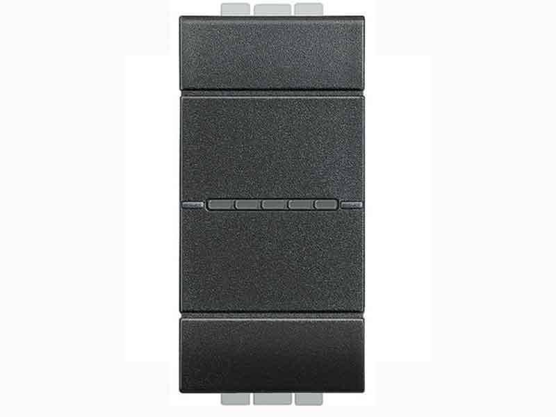 bticino bticino livinglight pulsante assiale 1 polo no 10a colore antracite l4055n - foto 1