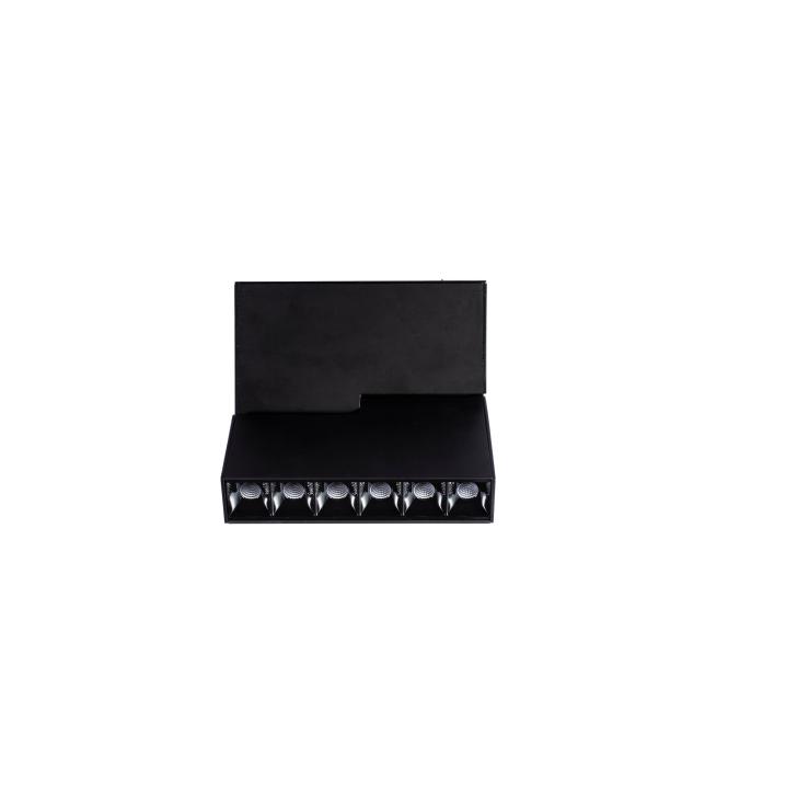 Faretto led Logica puntiforme orientabile Klik Klak 16W 4000K 24V sistema magnetico nero - 41207 01