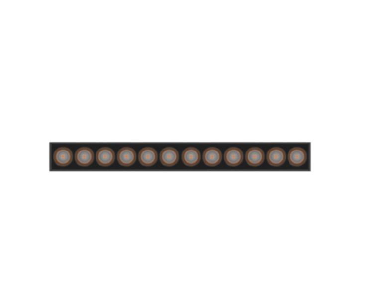 Faretto led Logica Puntiforme Klik Klak Mini 12W 3000K 24V sistema magnetico nero - 41719 01