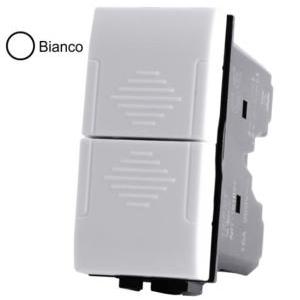 Doppio pulsante art compatibile con bticino livinglight n4036 10a 250v bianco - 827b - art-f827bi