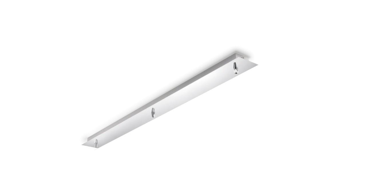 ideal lux rosone ideal lux 3 luci 300x25mm cromp- 122861 - foto 1